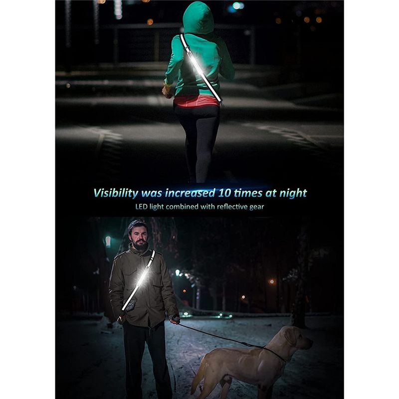 Running Gear At Night - ABPF LED Reflective Belt Walking Gear,Safety