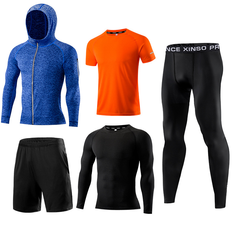 5-Piece Men's Fitness Clothes  - Running Gear Gym ulasan dan harga