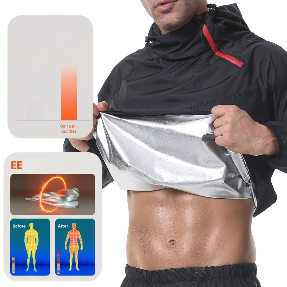 Mens Sweat Sauna Suit Hooded L - Running Gear Gym ulasan dan harga