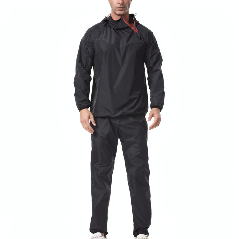 Mens Sweat Sauna Suit Hooded L - Running Gear Gym ulasan dan harga