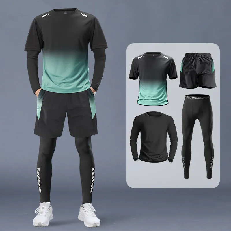 Men's 4-Piece Athletic Set - P - Running Jogging Gear ulasan dan harga